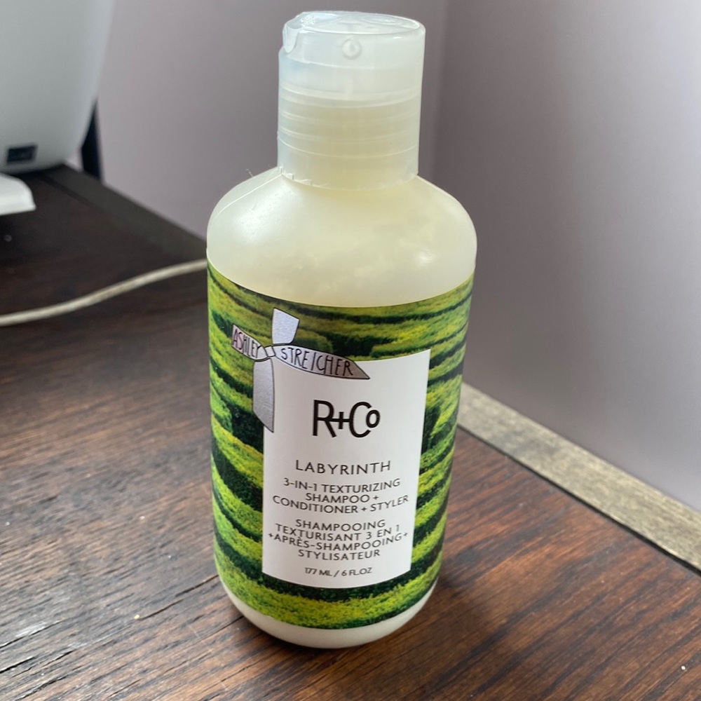 R+ Co Labyrinth Texturizing Shampoo and Conditioner and Styler